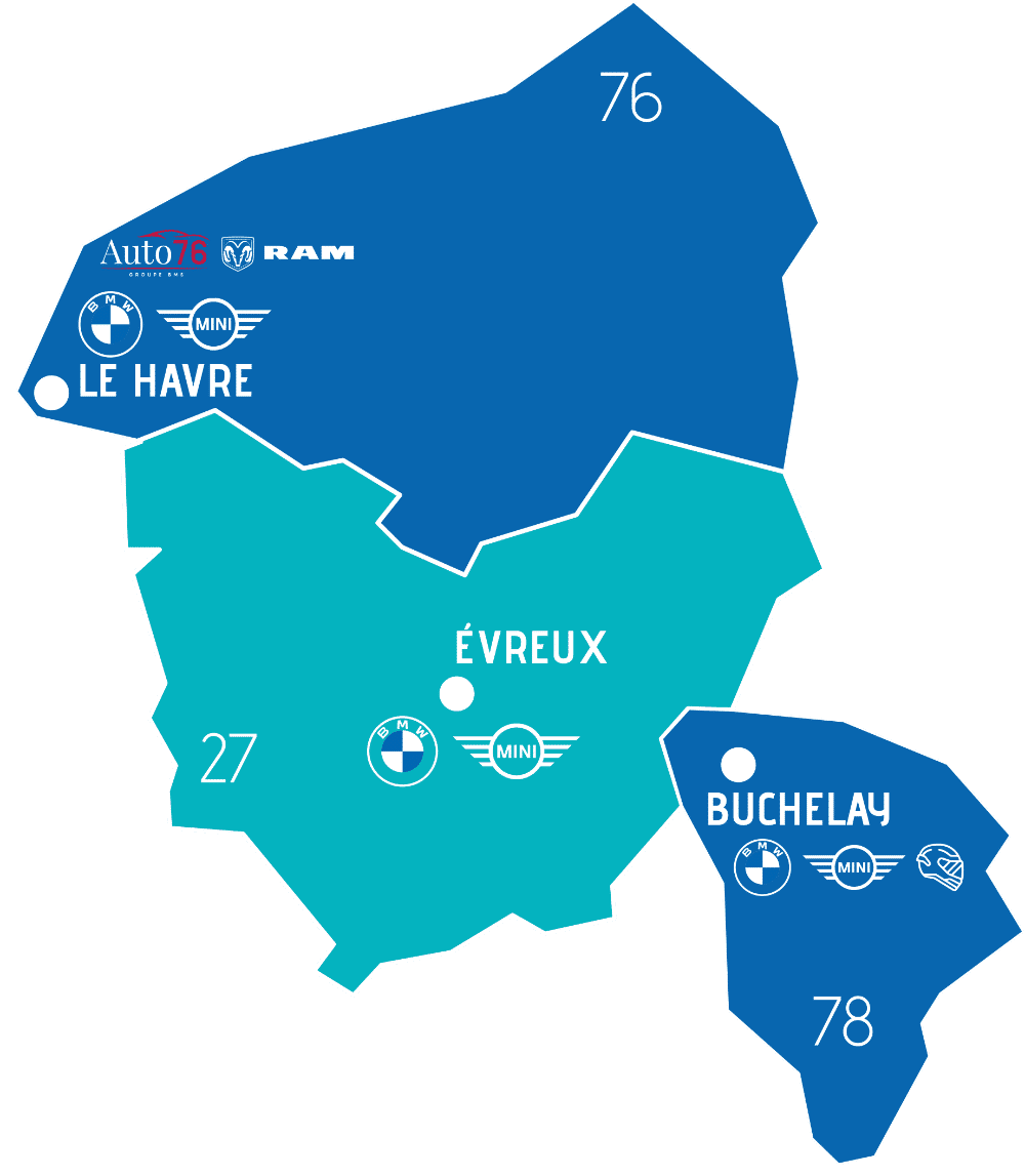 Carte pour situer les concessions du Groupe BMS.